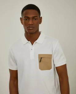 LION OF PORCHES Polos^Polo slim fit com bolso em contraste