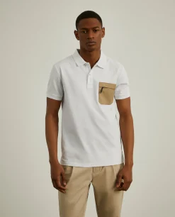 LION OF PORCHES Polos^Polo slim fit com bolso em contraste