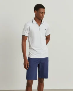 LION OF PORCHES Polos^Polo slim fit com fecho e riscas