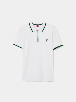LION OF PORCHES Polos^Polo slim fit com fecho e riscas