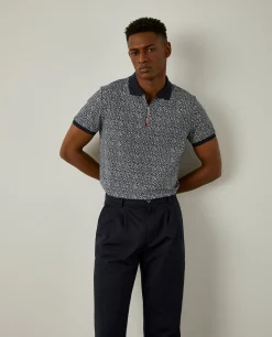 LION OF PORCHES Polos^Polo slim fit com padrão de flores