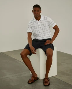 LION OF PORCHES Polos^Polo slim fit com padrão quadrados