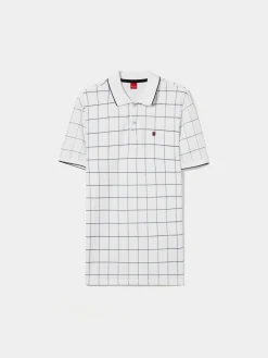 LION OF PORCHES Polos^Polo slim fit com padrão quadrados