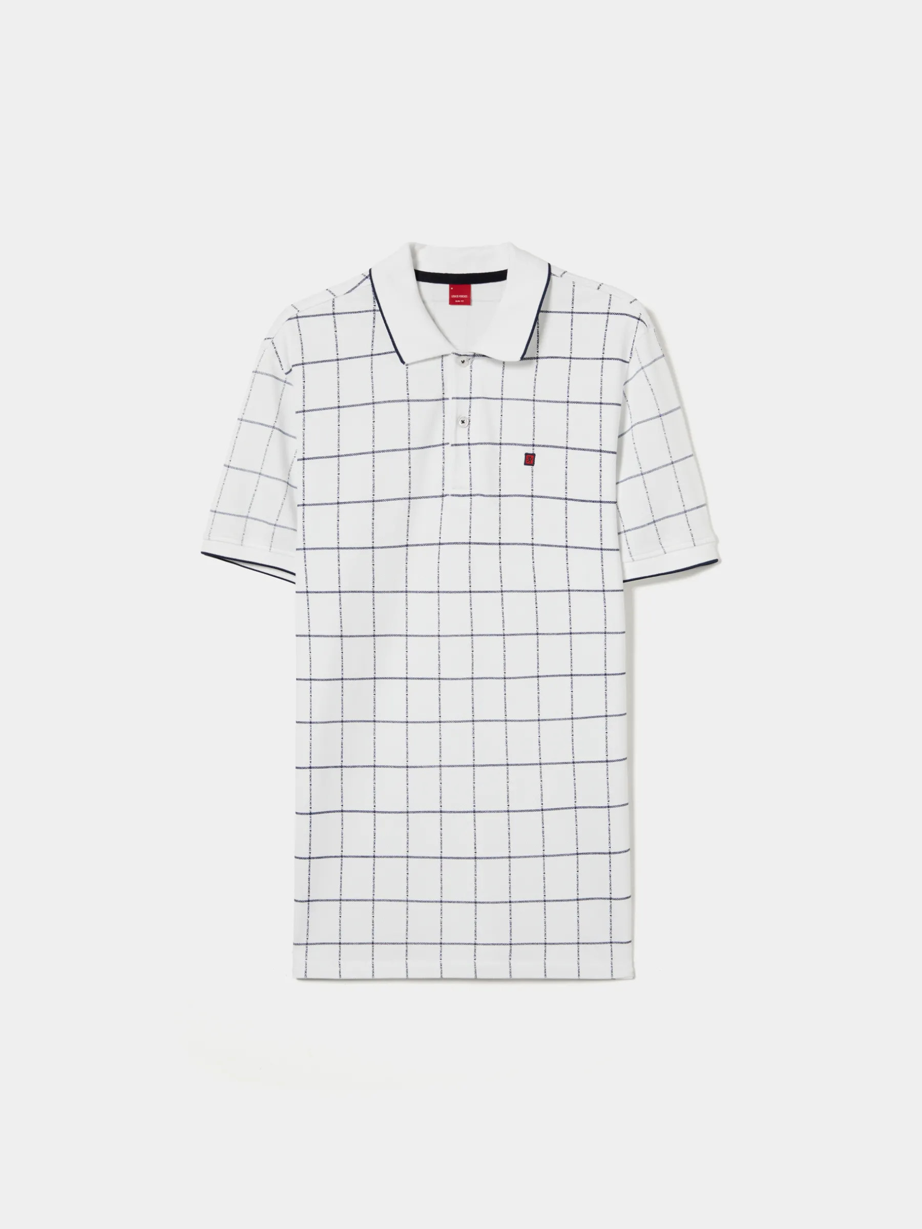 LION OF PORCHES Polos^Polo slim fit com padrão quadrados