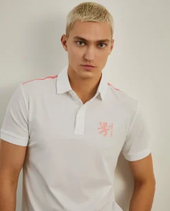 LION OF PORCHES Polos^Polo slim fit com risca em contraste