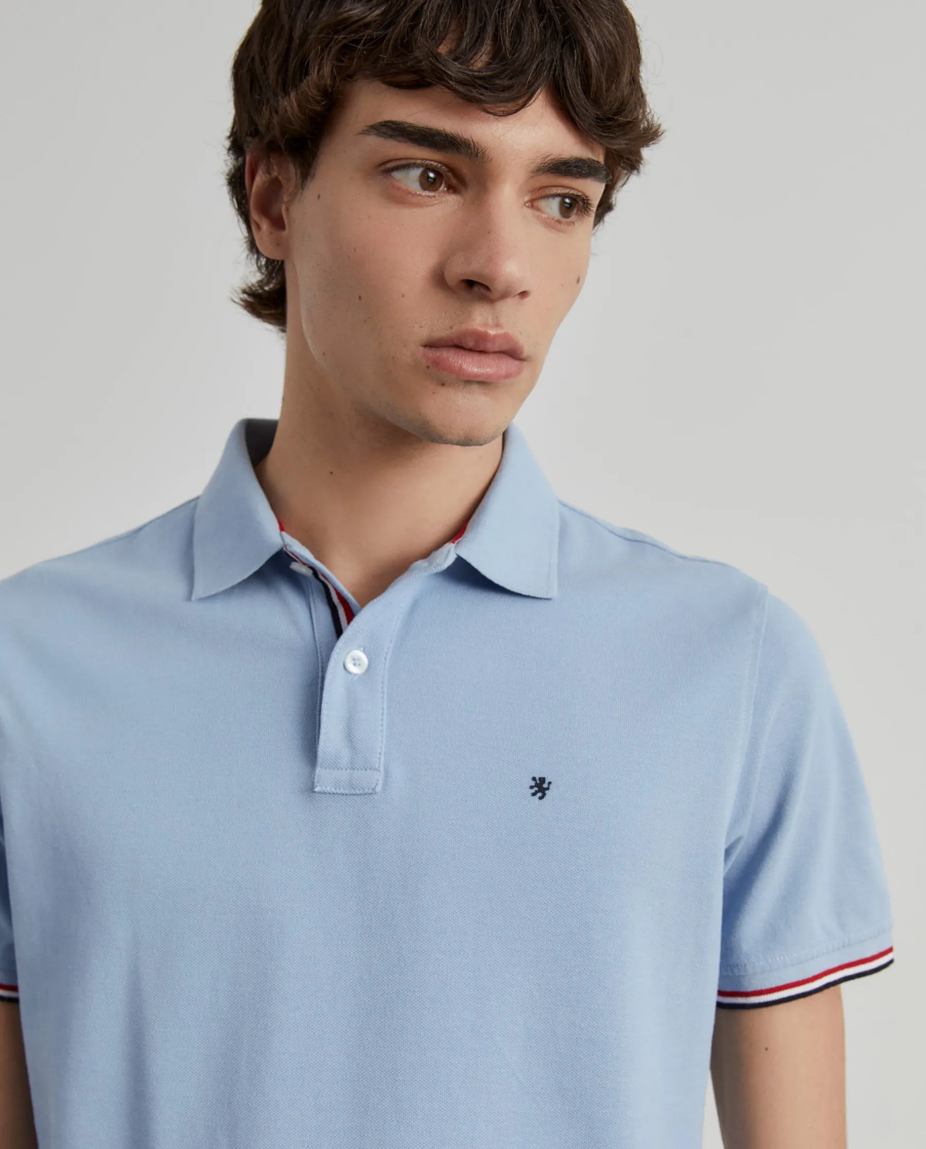 LION OF PORCHES Polos^Polo slim fit em algodão