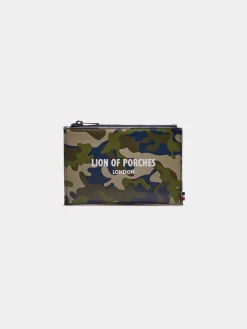 LION OF PORCHES Carteiras^Porta-moedas para homem com fecho, estampado e padrão