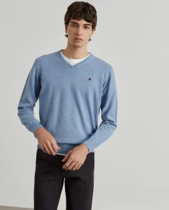 LION OF PORCHES Pullovers^Pullover de lã decote em bico