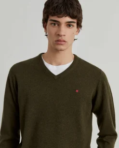 LION OF PORCHES Pullovers^Pullover de lã decote em bico