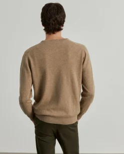 LION OF PORCHES Pullovers^Pullover de lã decote em V