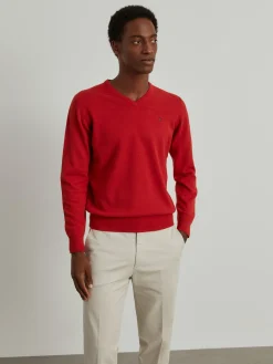 LION OF PORCHES Pullovers^Pullover de lã decote em V
