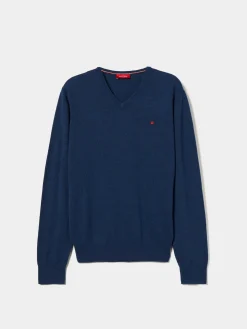 LION OF PORCHES Pullovers^Pullover de lã decote em V