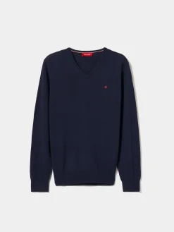 LION OF PORCHES Pullovers^Pullover de lã decote em V
