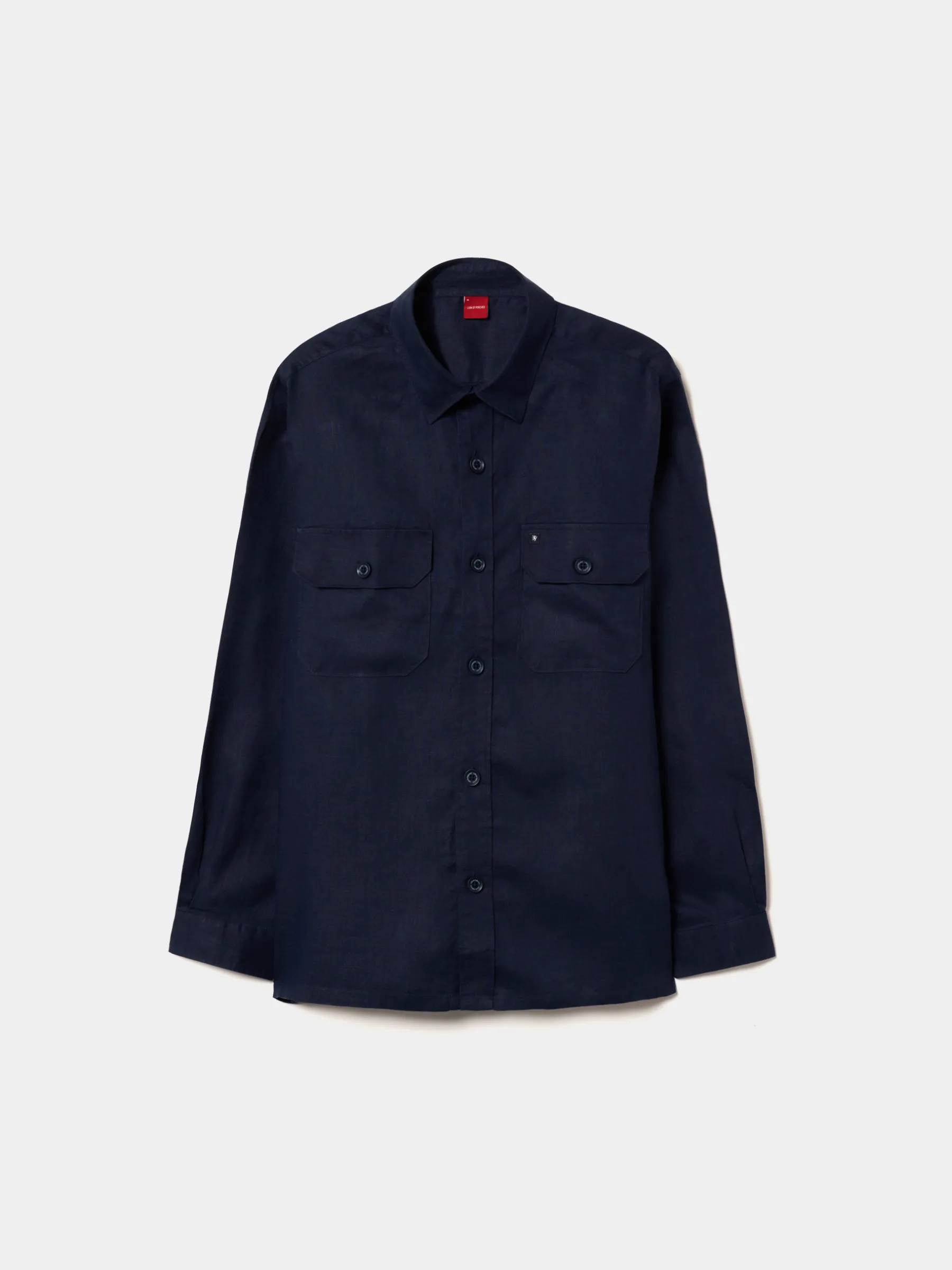 LION OF PORCHES Regular Fit^Sobrecamisa com bolsos 100% linho