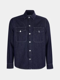 LION OF PORCHES Regular Fit^Sobrecamisa para homem regular fit em denim e com bolsos