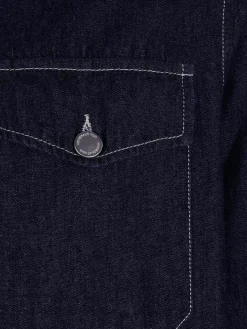 LION OF PORCHES Regular Fit^Sobrecamisa para homem regular fit em denim e com bolsos