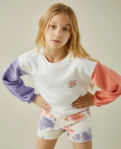 LION OF PORCHES Camisolas^Sweater colorblock em algodão