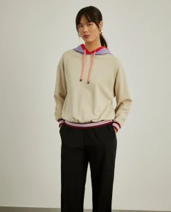MULHER LION OF PORCHES Sweats^Sweater com capuz ajustável