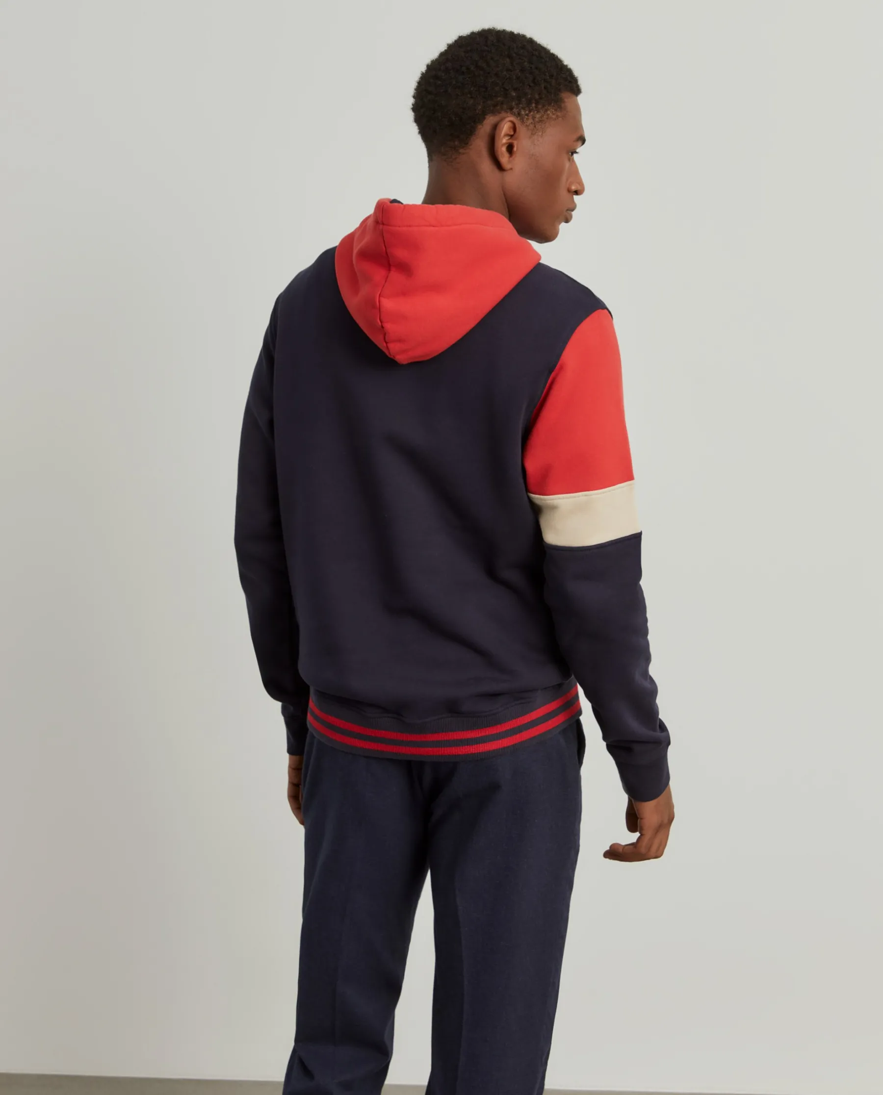 LION OF PORCHES Sweats^Sweater com capuz color block