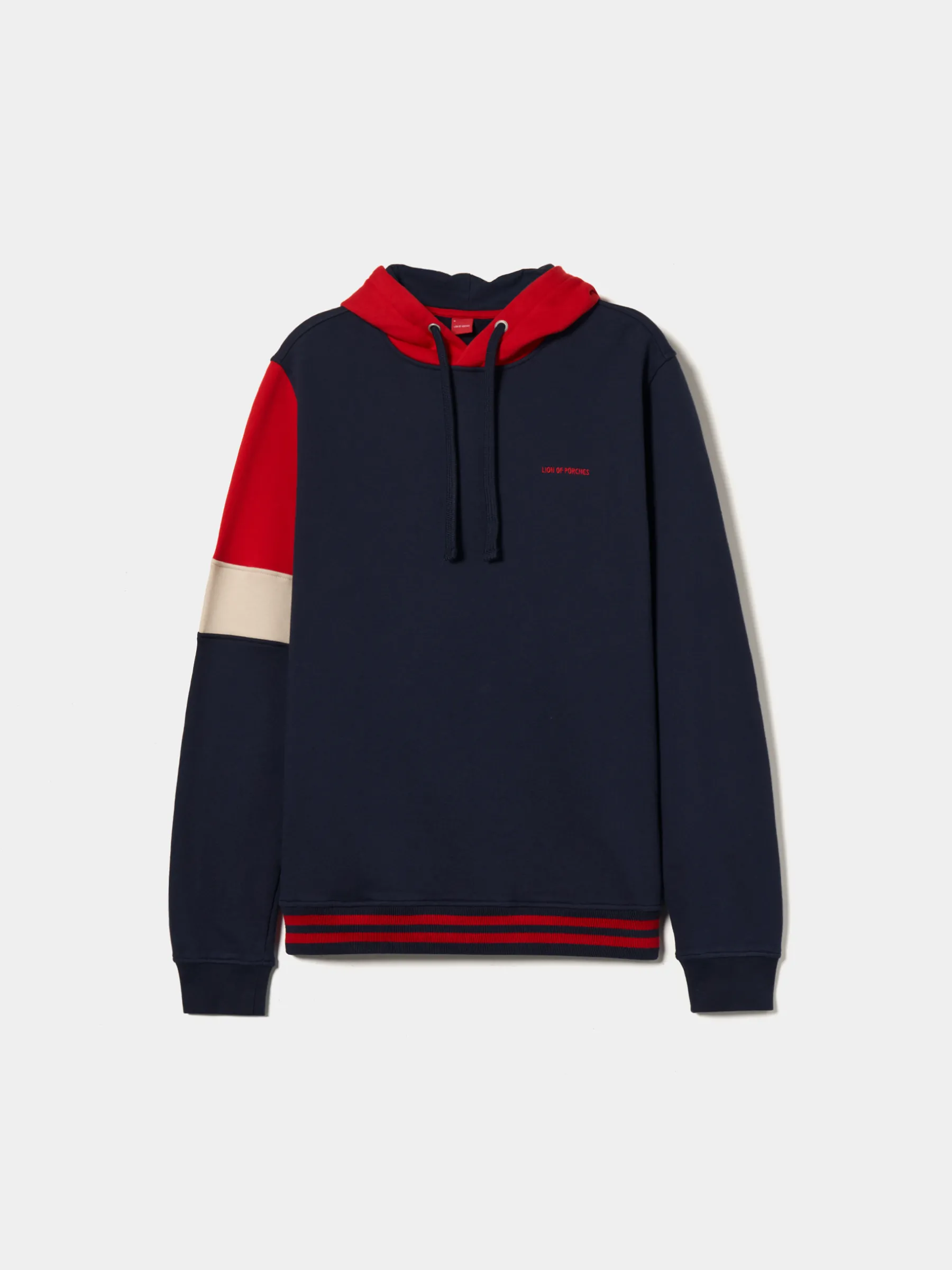 LION OF PORCHES Sweats^Sweater com capuz color block