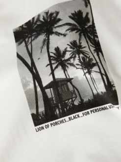 MULHER LION OF PORCHES Sweats^Sweater com capuz e estampado tropical