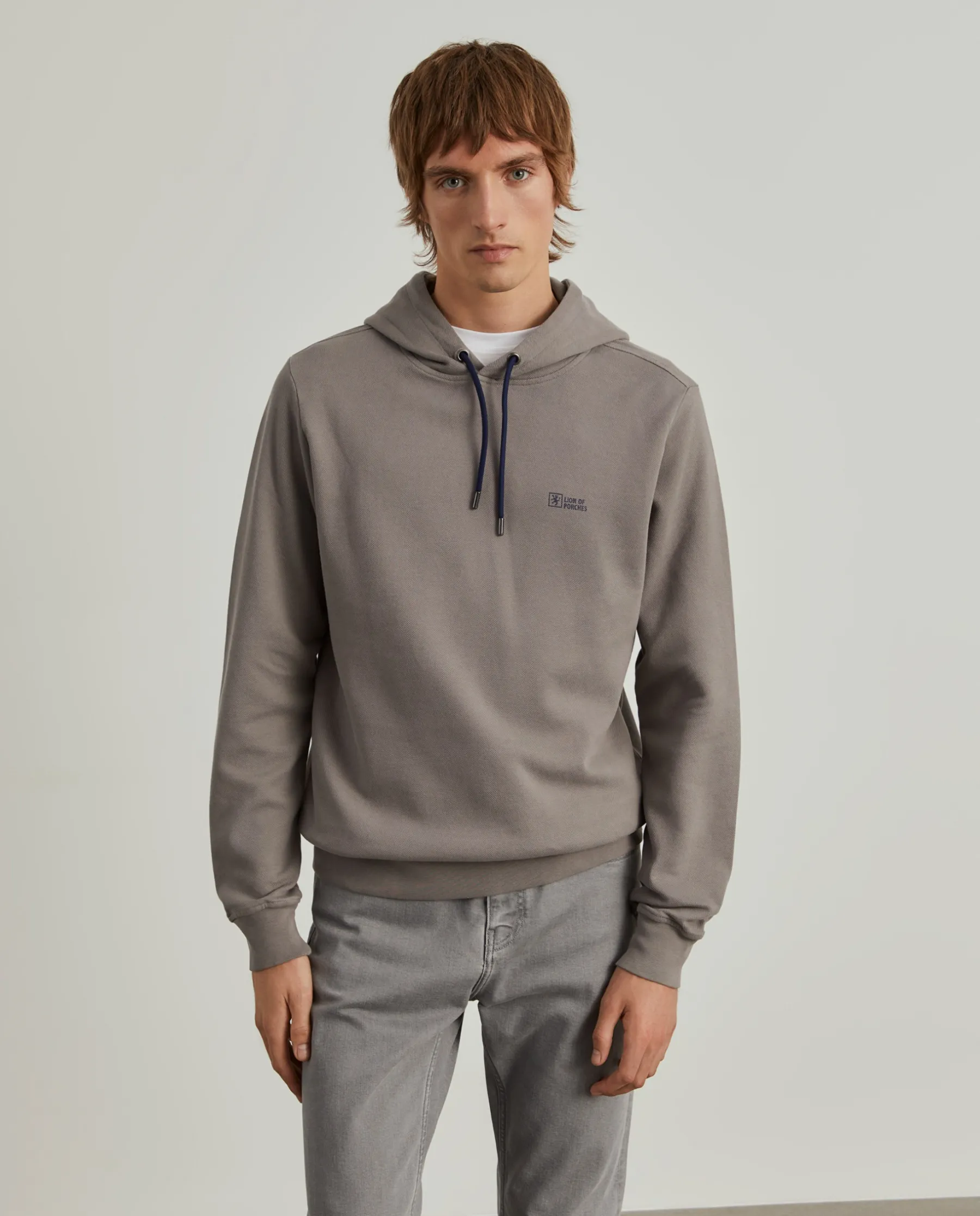 LION OF PORCHES Sweats^Sweater com capuz em malha piqué