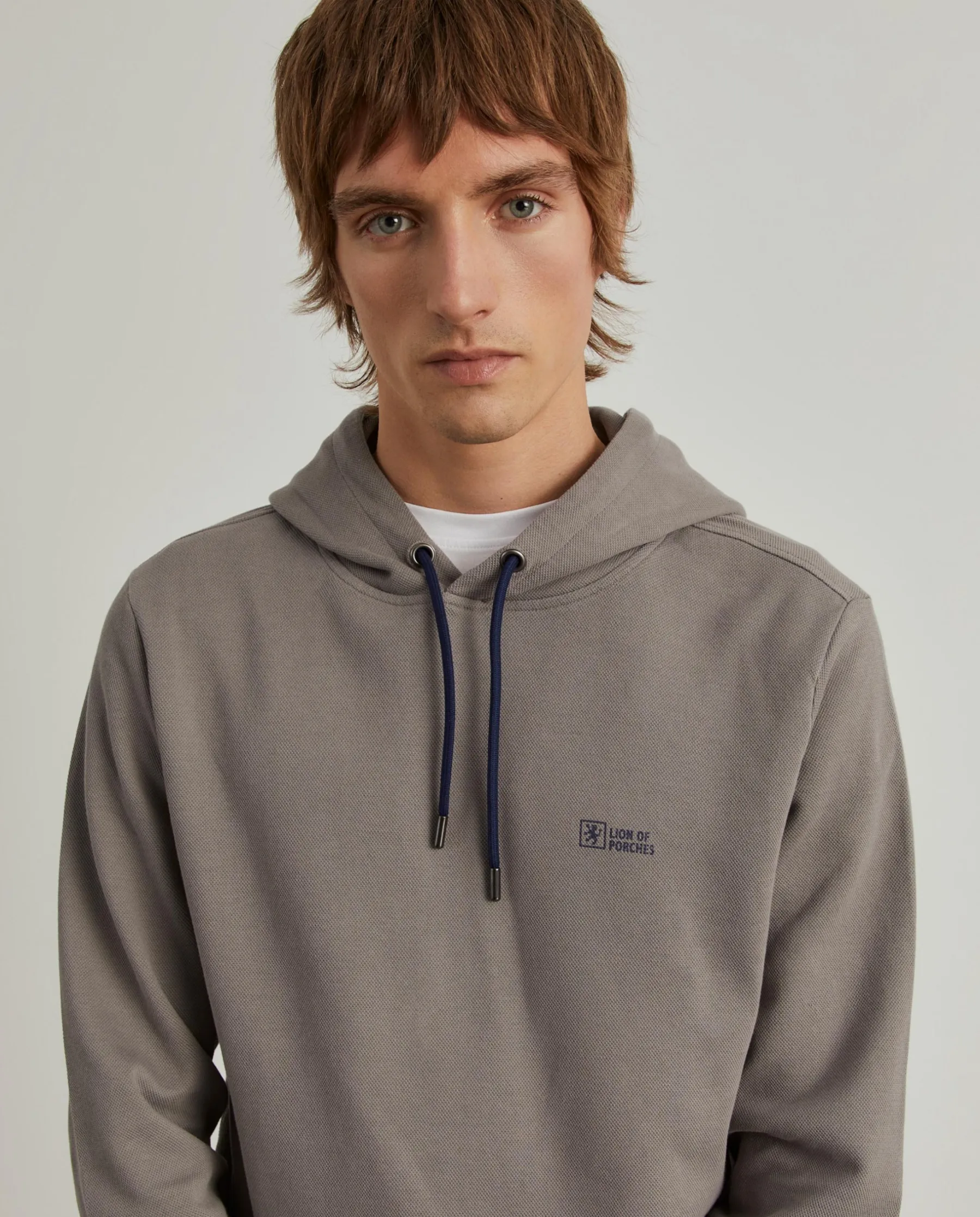 LION OF PORCHES Sweats^Sweater com capuz em malha piqué