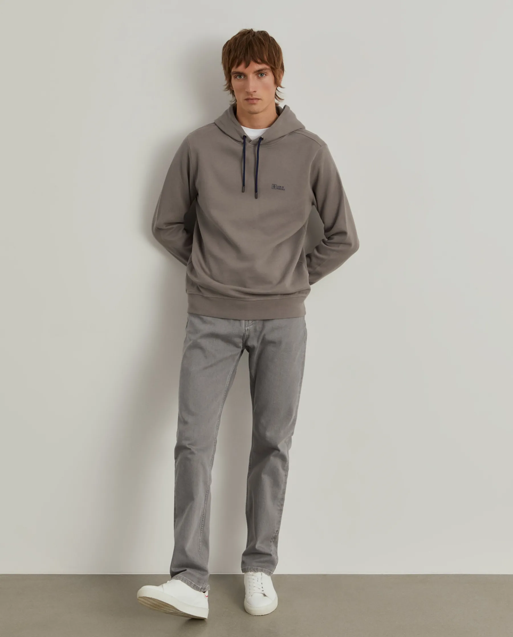 LION OF PORCHES Sweats^Sweater com capuz em malha piqué