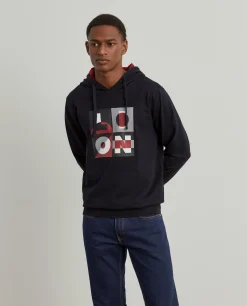 LION OF PORCHES Sweats^Sweater com estampado e capuz