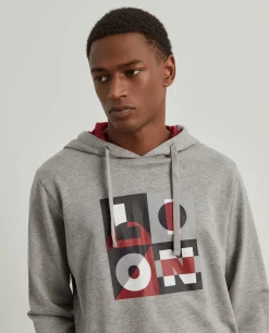 LION OF PORCHES Sweats^Sweater com estampado e capuz