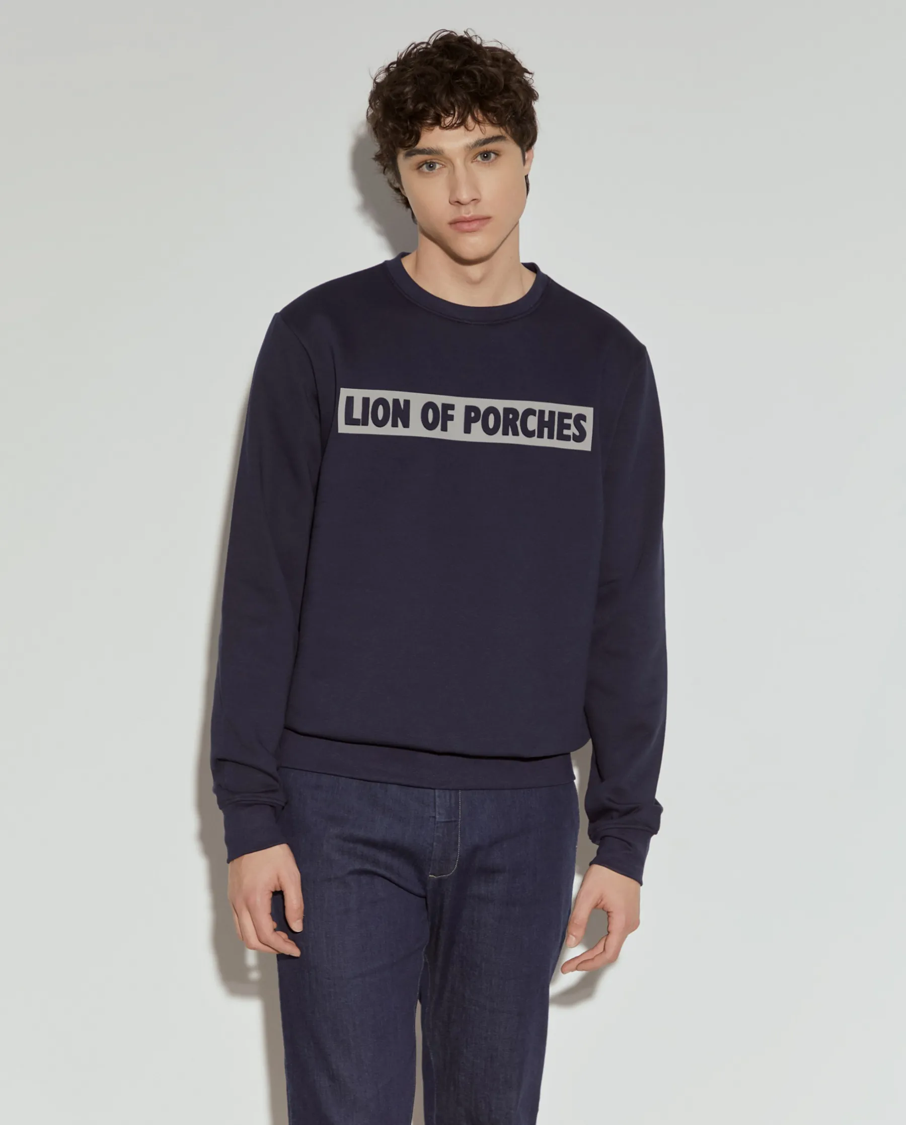 LION OF PORCHES Sweats^Sweater com estampado e interior polar