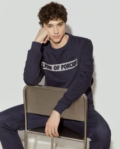 LION OF PORCHES Sweats^Sweater com estampado e interior polar