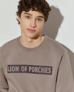 LION OF PORCHES Sweats^Sweater com estampado e interior polar
