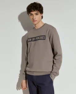 LION OF PORCHES Sweats^Sweater com estampado e interior polar