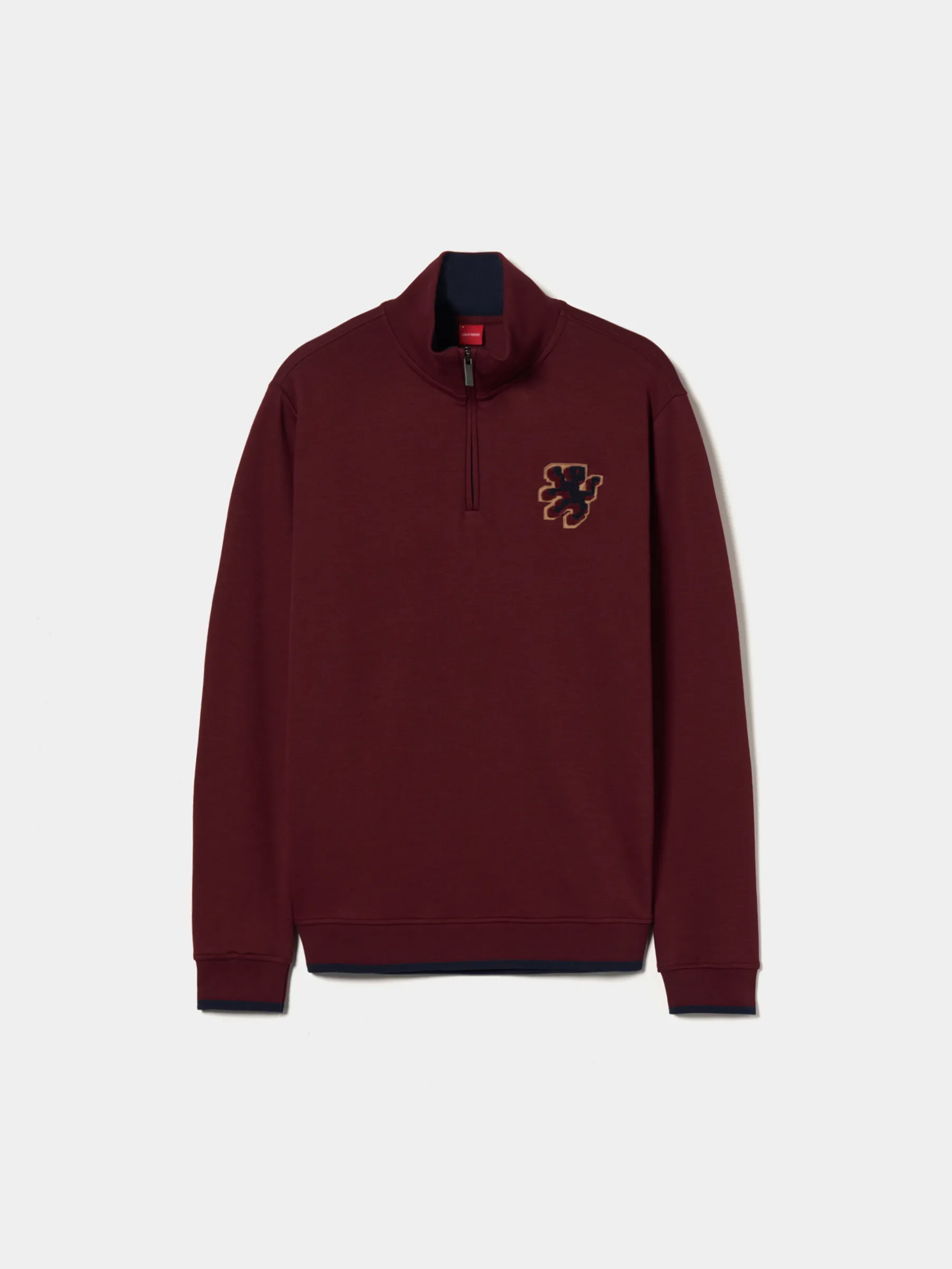 LION OF PORCHES Sweats^Sweater com fecho e riscas em contraste