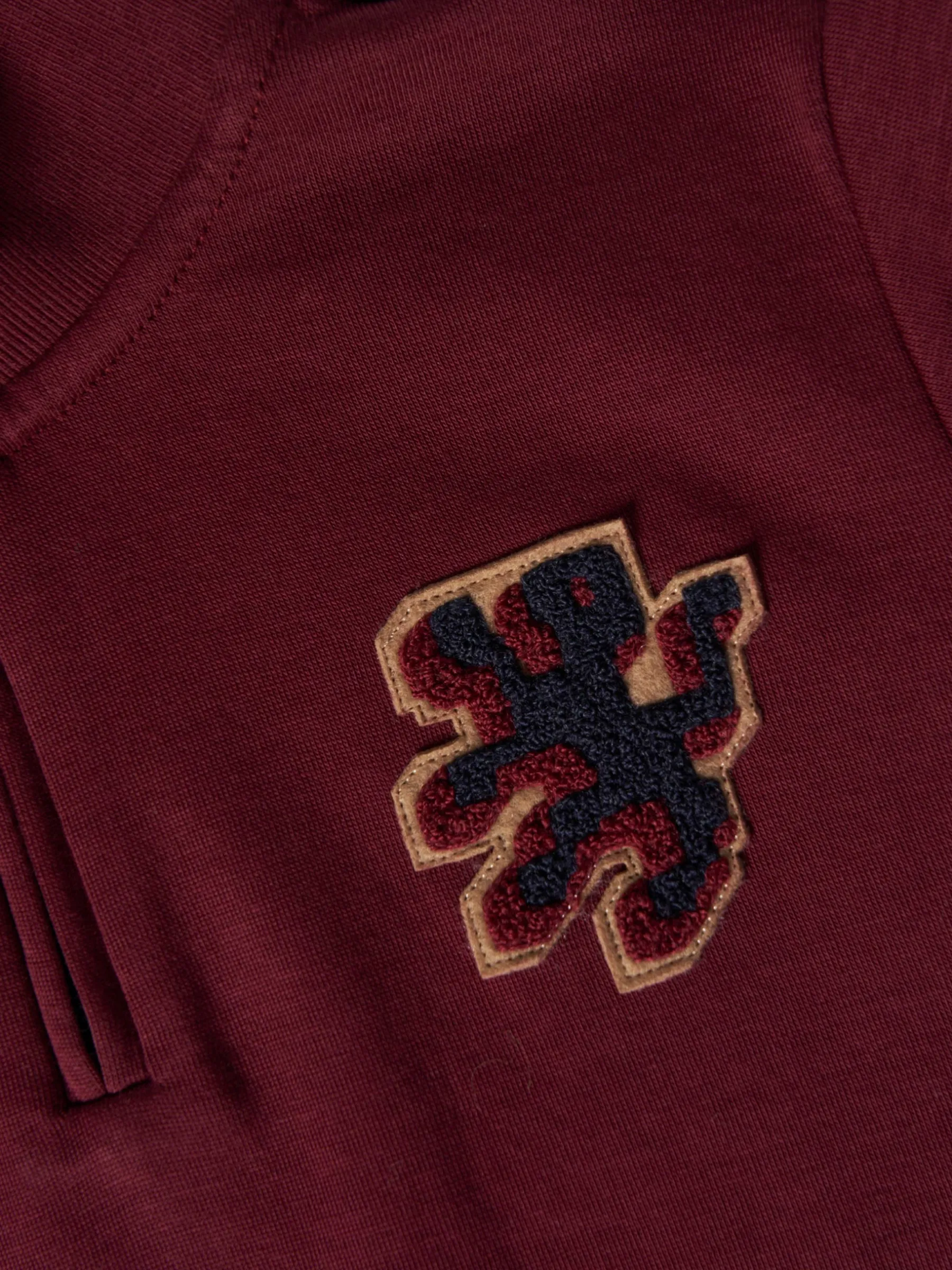 LION OF PORCHES Sweats^Sweater com fecho e riscas em contraste