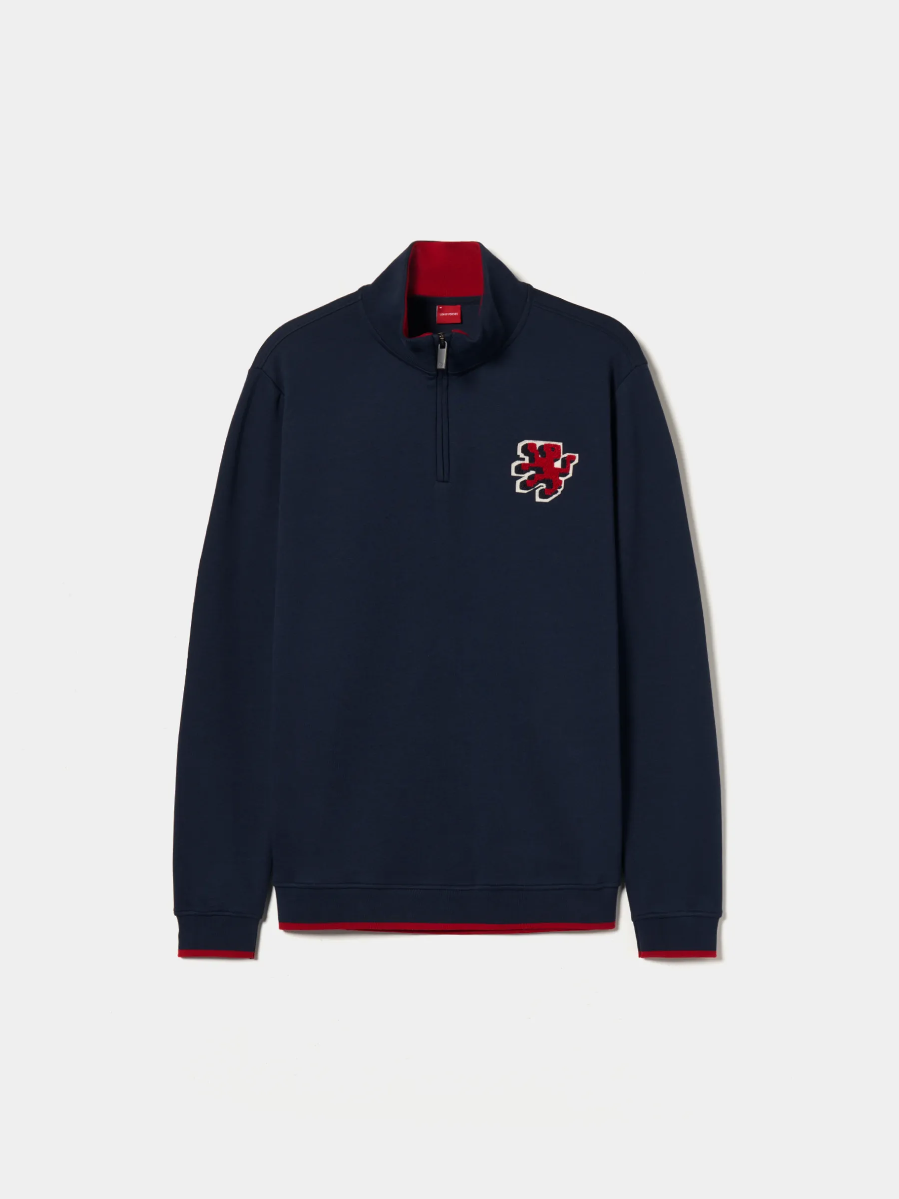 LION OF PORCHES Sweats^Sweater com fecho e riscas em contraste