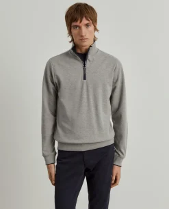 LION OF PORCHES Sweats^Sweater com fecho em contraste