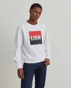LION OF PORCHES Sweats^Sweater de algodão com estampado