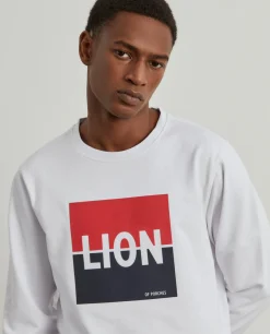 LION OF PORCHES Sweats^Sweater de algodão com estampado