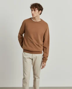LION OF PORCHES Sweats^Sweater de algodão decote redondo