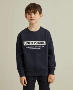 LION OF PORCHES Sweats^Sweater de algodão