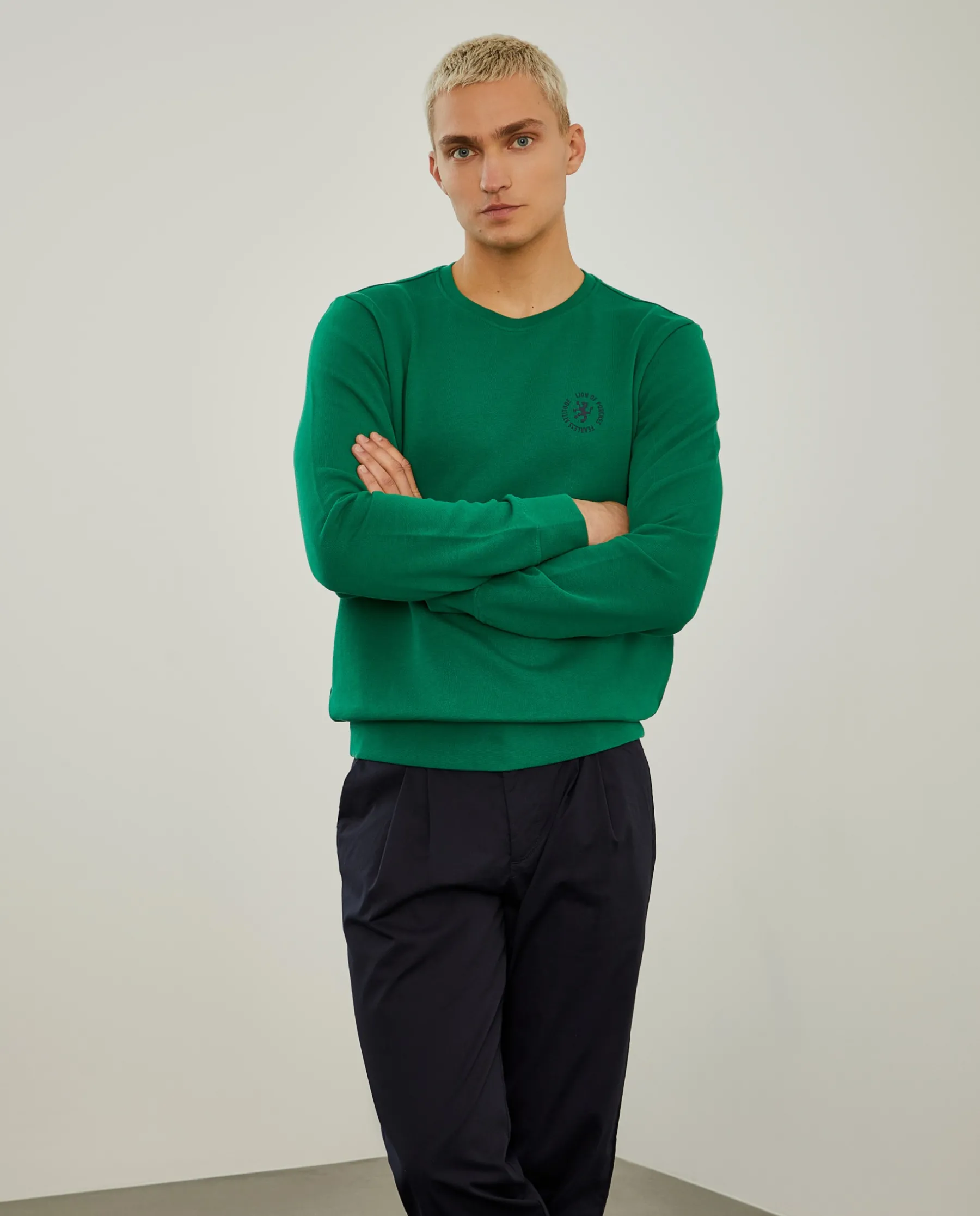 LION OF PORCHES Sweats^Sweater de gola redonda em algodão