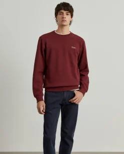 LION OF PORCHES Sweats^Sweater decote redondo em malha piqué