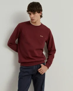 LION OF PORCHES Sweats^Sweater decote redondo em malha piqué