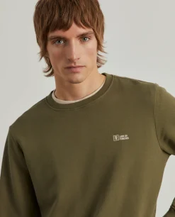 LION OF PORCHES Sweats^Sweater decote redondo em malha piqué