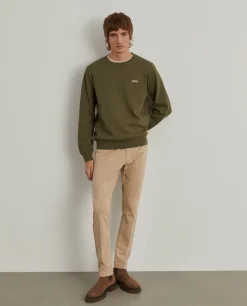 LION OF PORCHES Sweats^Sweater decote redondo em malha piqué