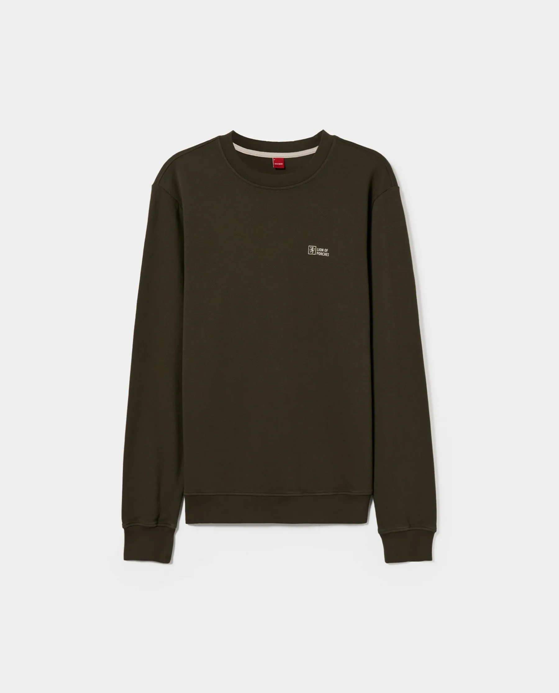 LION OF PORCHES Sweats^Sweater decote redondo em malha piqué