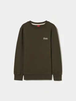 LION OF PORCHES Sweats^Sweater decote redondo em malha piqué