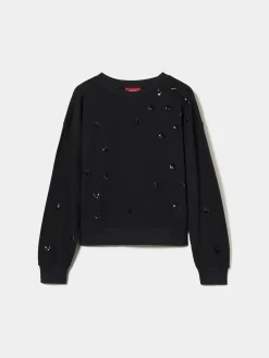 MULHER LION OF PORCHES Sweats^Sweater pormenor lantejoulas